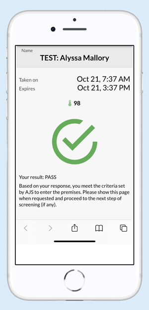 HealthShield results example