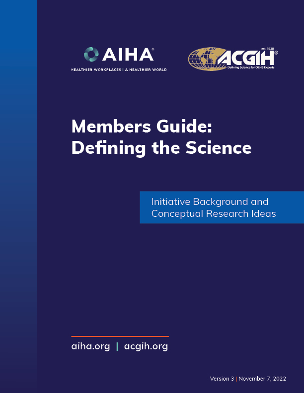 Defining the Science Initiative - A Guide for Members Guidance Document