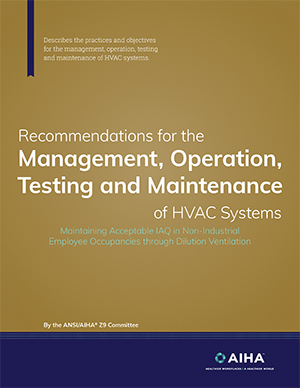Recommendations for the Management, Operation, Testing and Maintenance of HVAC Systems cover
